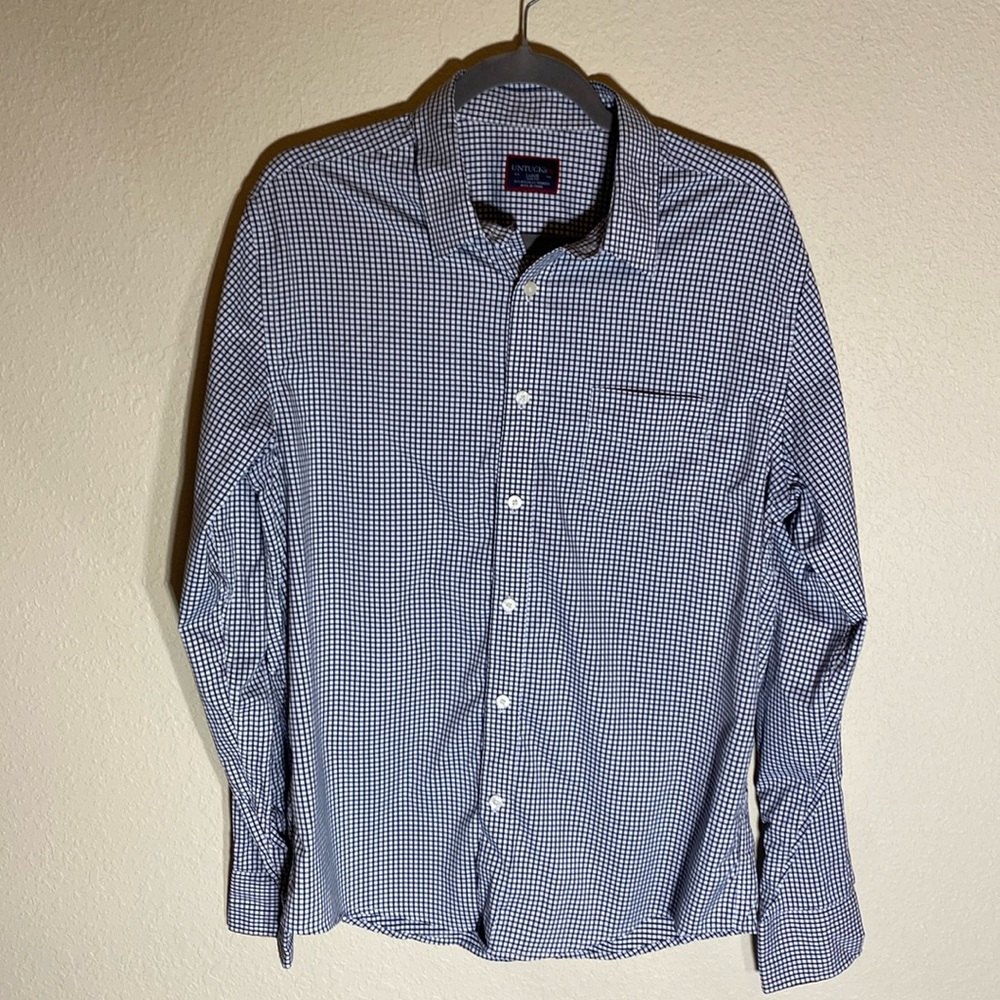 UNTUCKIt Men's Plaid Dress Shirt, Long Sleeve Size Large